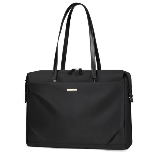 Black Women's Work Tote Bag - New Fashionable Laptop Bag, Large Capacity Business Briefcase, Commute & Office V888-ELOSUNG13203