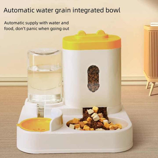 Pink Automatic Pet Feeder and Water Dispenser - Smart Dog Bowl & Cat Feeder, Universal Pet Feeding Station, V888-ELOSUNG13238