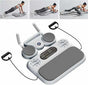 Grey 6-in-1 Multifunctional Fitness Board - Ab Wheel, Automatic Rebound, Fat Burning and Core Strengthening V888-ELOSUNG13252