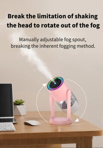 White Starry Sky Projection Humidifier - USB Ultrasonic Car and Home Air Humidifier, Mist Diffuser for V888-ELOSUNG13255