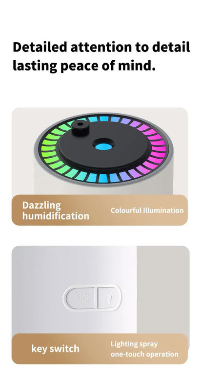 White Starry Sky Projection Humidifier - USB Ultrasonic Car and Home Air Humidifier, Mist Diffuser for V888-ELOSUNG13255