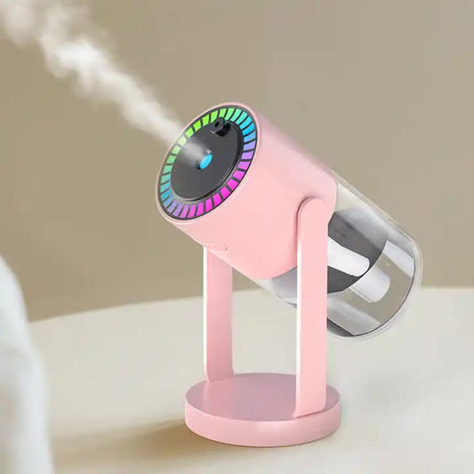 Pink Starry Sky Projection Humidifier - USB Ultrasonic Car and Home Air Humidifier, Mist Diffuser for V888-ELOSUNG13256