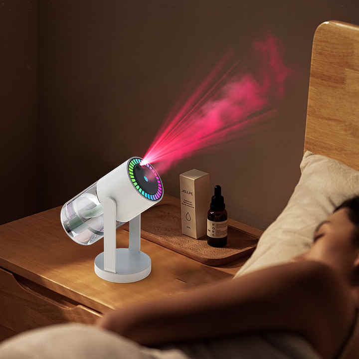 Pink Starry Sky Projection Humidifier - USB Ultrasonic Car and Home Air Humidifier, Mist Diffuser for V888-ELOSUNG13256