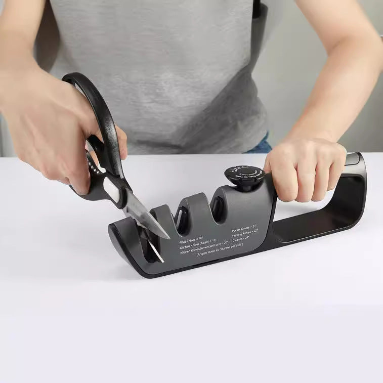 Adjustable Multi-Functional Knife Sharpener with Angle Control for Kitchen Tools, Scissors, and Blades V888-ELOSUNG13314