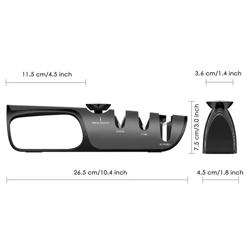 Adjustable Multi-Functional Knife Sharpener with Angle Control for Kitchen Tools, Scissors, and Blades V888-ELOSUNG13314