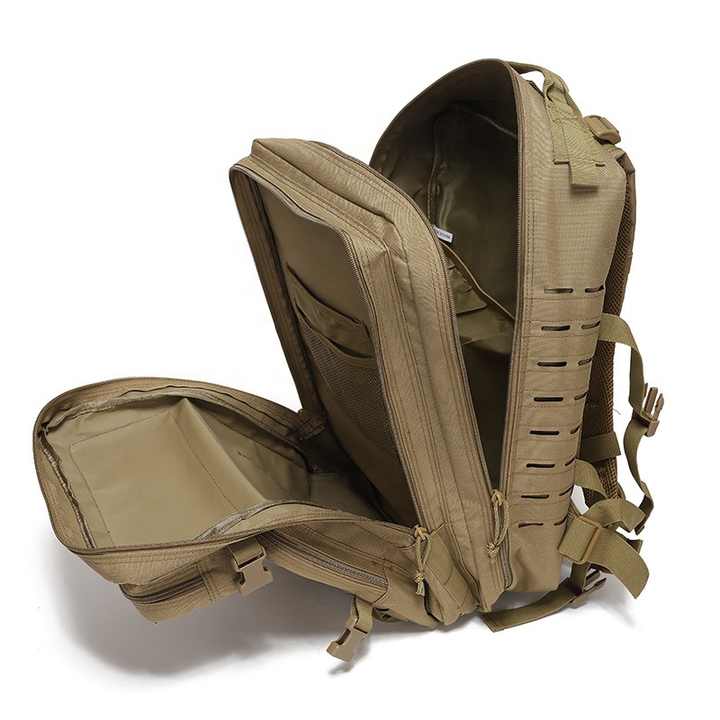 Khaki Outdoor sports backpack Large capacity travel commuter backpack Water-proof multifunctional backpack V888-ELOSUNG13358