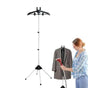 Black Adjustable Foldable Garment Steamer Stand - Independent Support for Home Use V888-ELOSUNG13366