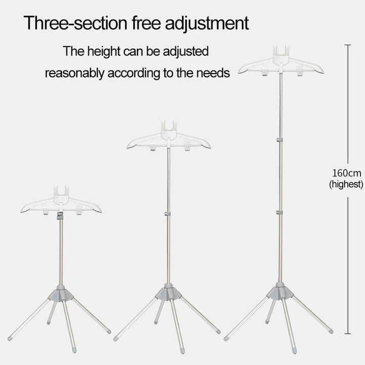 Black Adjustable Foldable Garment Steamer Stand - Independent Support for Home Use V888-ELOSUNG13366