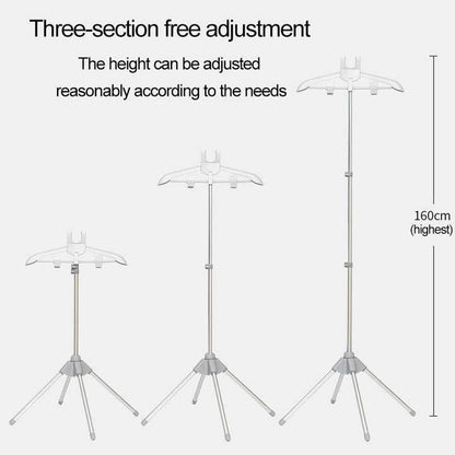 Black Adjustable Foldable Garment Steamer Stand - Independent Support for Home Use V888-ELOSUNG13366