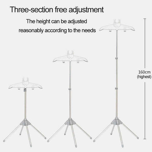 Black Adjustable Foldable Garment Steamer Stand - Independent Support for Home Use V888-ELOSUNG13366