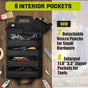 Car Tool Roll-Up Bag, Portable Electrician & Woodworking Tool Organizer, Multi-Pocket Storage V888-ELOSUNG13394