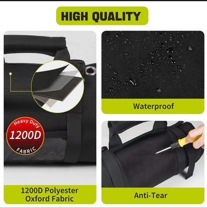 Car Tool Roll-Up Bag, Portable Electrician & Woodworking Tool Organizer, Multi-Pocket Storage V888-ELOSUNG13394