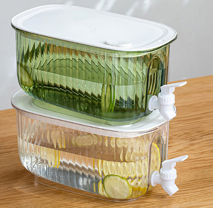 Transparent 4 Liter Refrigerator Cold Drink Dispenser, Juice & Fruit Infuser Water Pitcher, Spigot Beverage V888-ELOSUNG13404