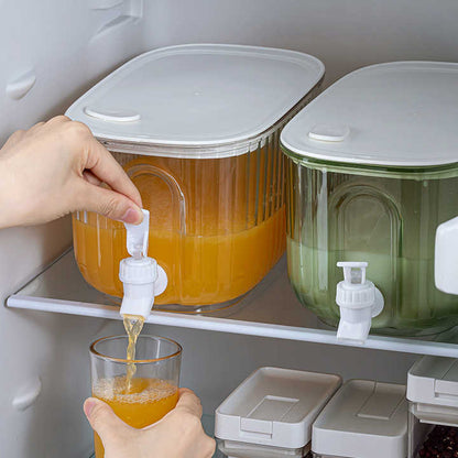 Transparent 4 Liter Refrigerator Cold Drink Dispenser, Juice & Fruit Infuser Water Pitcher, Spigot Beverage V888-ELOSUNG13404