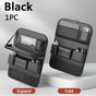 Black Car Seat Back Organizer with Foldable Tray, Leather Backseat Storage Bag, Multi-Pocket Vehicle Organizer V888-ELOSUNG13415