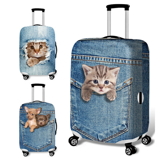L 25-28 Inch Elastic Luggage Cover with Zipper, Travel Suitcase Protector, Scratch Resistant Luggage Cover V888-ELOSUNG13434