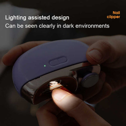 Purple Automatic Electric Nail Clipper & Grinder - Multi-Functional Safe Nail Trimmer for Adults & Kids V888-ELOSUNG13446