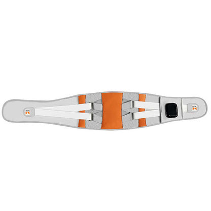 Grey And Orange Wireless Heated Waist Massager with Lumbar Support - Smart Back Pain Relief Device V888-ELOSUNG13447