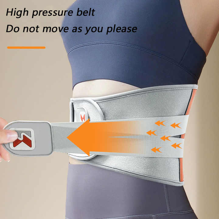 Dark Blue Wireless Heated Waist Massager with Lumbar Support - Smart Back Pain Relief Device V888-ELOSUNG13448