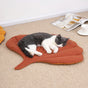 1 Pcs Yellow Leaf-Shaped Pet Sleeping Mat - Durable Dog Floor Pad & Cat Bed for Sleeping and Playtime V888-ELOSUNG13474