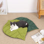 2 Pcs Green Leaf-Shaped Pet Sleeping Mat - Durable Dog Floor Pad & Cat Bed for Sleeping and Playtime V888-ELOSUNG13476