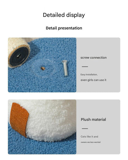 Blue Durable Mushroom Cat Scratching Post - Anti-Slip, No Debris Cat Scratch Pad with Sofa Protection for V888-ELOSUNG13477