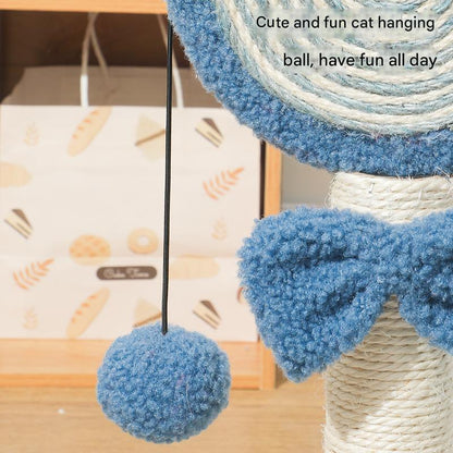 Blue Durable Mushroom Cat Scratching Post - Anti-Slip, No Debris Cat Scratch Pad with Sofa Protection for V888-ELOSUNG13477