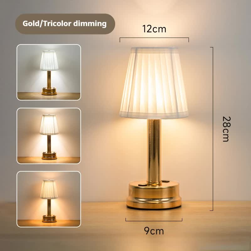 Gold Creative LED Rechargeable Table Lamp | 3 Adjustable Light Modes | Touch Control | USB Charging | Modern V888-ELOSUNG13526