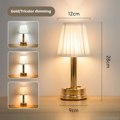 Gold Creative LED Rechargeable Table Lamp | 3 Adjustable Light Modes | Touch Control | USB Charging | Modern V888-ELOSUNG13526