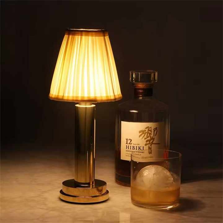 Gold Creative LED Rechargeable Table Lamp | 3 Adjustable Light Modes | Touch Control | USB Charging | Modern V888-ELOSUNG13526