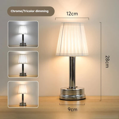 Silver Creative LED Rechargeable Table Lamp | 3 Adjustable Light Modes | Touch Control | USB Charging | V888-ELOSUNG13527