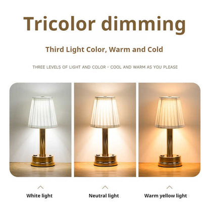 Silver Creative LED Rechargeable Table Lamp | 3 Adjustable Light Modes | Touch Control | USB Charging | V888-ELOSUNG13527