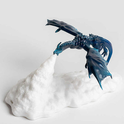 Blue Ice Dragon 3D Printed LED Dragon Flame Night Light - Unique Decorative Lamp for Desk, Bedroom & Gift V888-ELOSUNG13534
