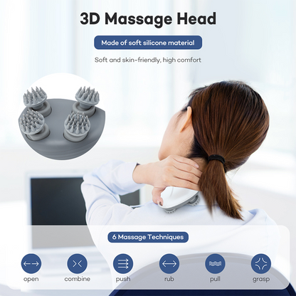 Green Mini Electric Head Massager - Portable 3D Massage Device, Waterproof, Multifunctional Relaxation & Pet V888-ELOSUNG13674