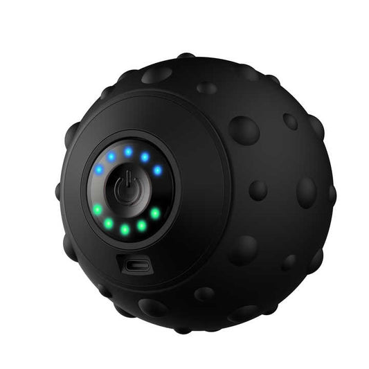 Black Vibrating Massage Ball - Deep Tissue Muscle Relaxation & Recovery Tool - Portable Electric Massager V888-ELOSUNG13696