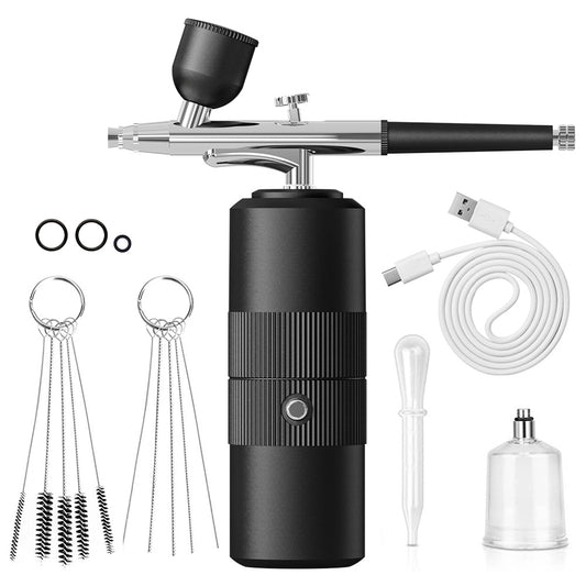 Black Portable Oxygen Infusion Nano Spray Facial Beauty Instrument - High Pressure Needle-Free Skin Care Mist V888-ELOSUNG13702