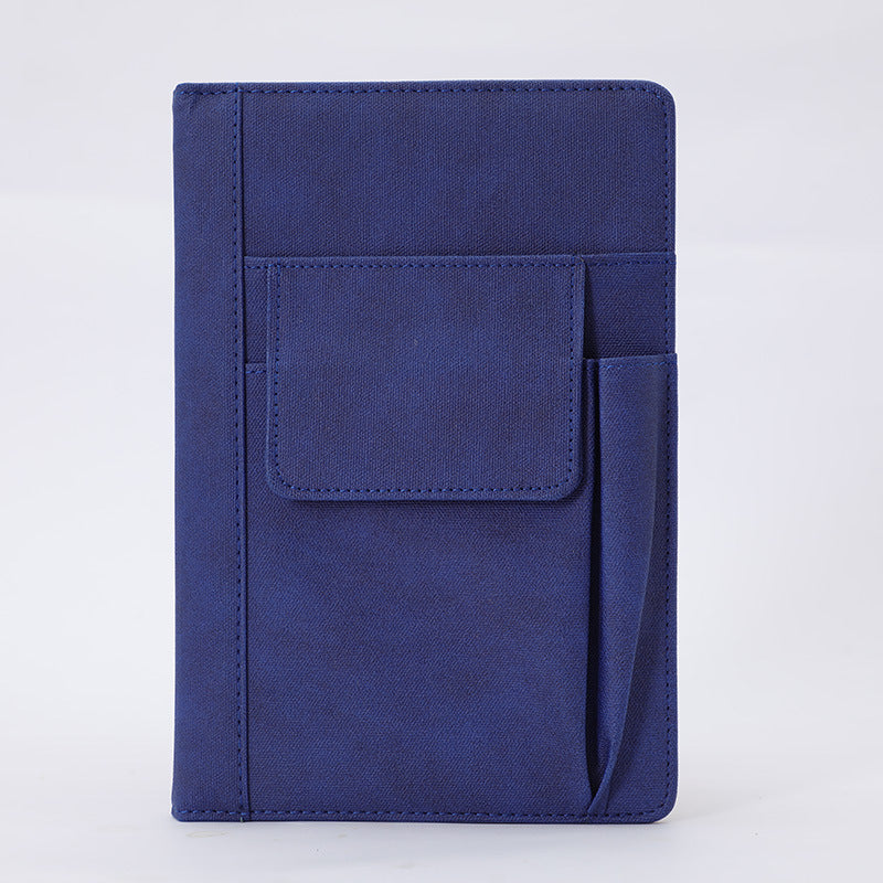 Blue A5 Multi-Functional PU Leather Notebook with Pockets - Office Planner and Journal V888-ELOSUNG13747