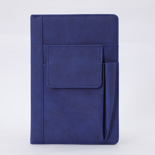Blue A5 Multi-Functional PU Leather Notebook with Pockets - Office Planner and Journal V888-ELOSUNG13747