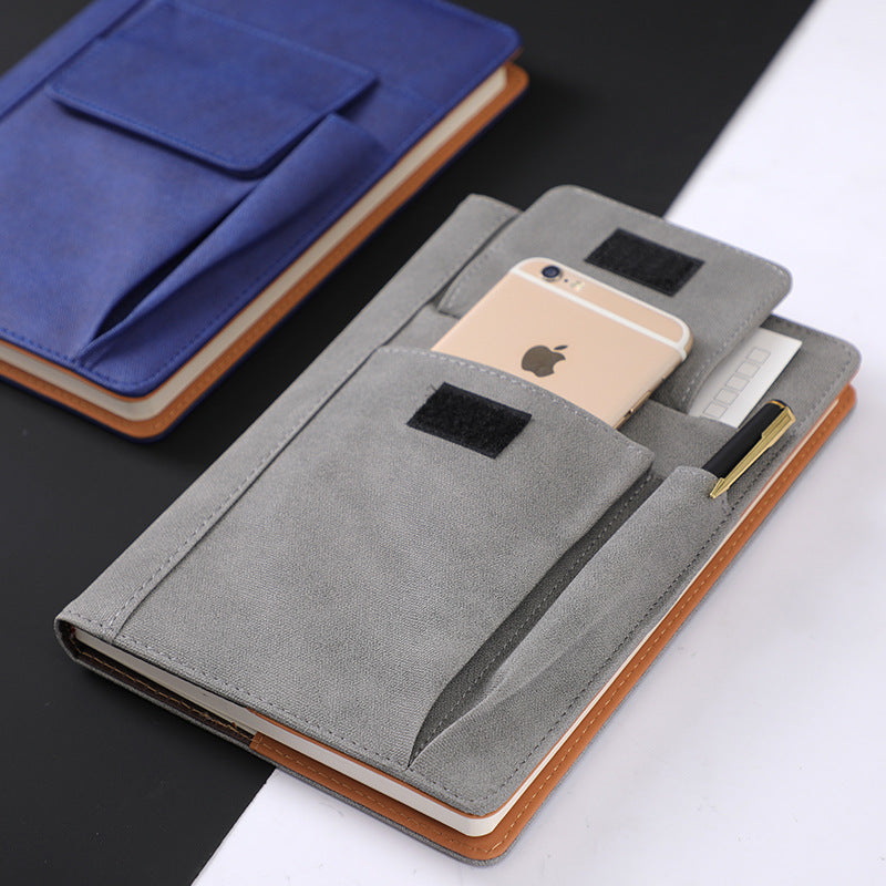Blue A5 Multi-Functional PU Leather Notebook with Pockets - Office Planner and Journal V888-ELOSUNG13747
