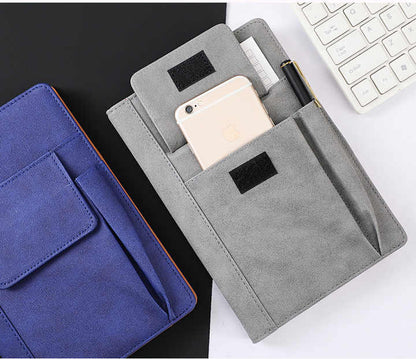 Blue A5 Multi-Functional PU Leather Notebook with Pockets - Office Planner and Journal V888-ELOSUNG13747