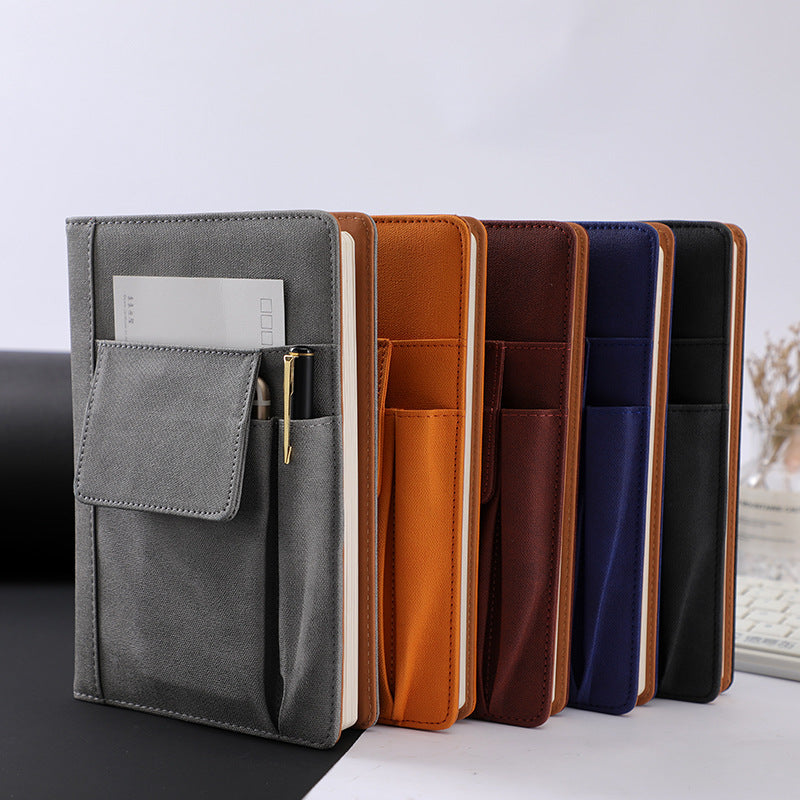 Blue A5 Multi-Functional PU Leather Notebook with Pockets - Office Planner and Journal V888-ELOSUNG13747