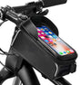 Waterproof Bicycle Phone Frame Bag with Sun Visor, TPU Touchscreen, and Storage Pockets for Road and Mountain V888-ELOSUNG13761