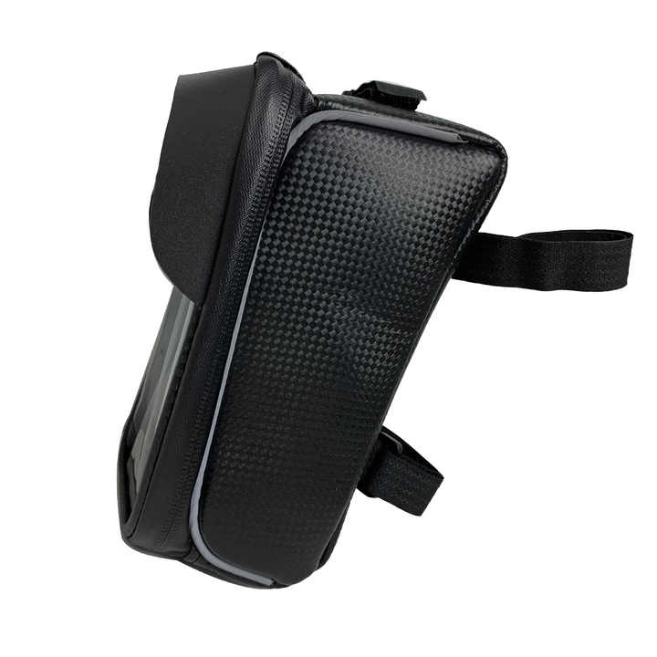 Waterproof Bicycle Phone Frame Bag with Sun Visor, TPU Touchscreen, and Storage Pockets for Road and Mountain V888-ELOSUNG13761