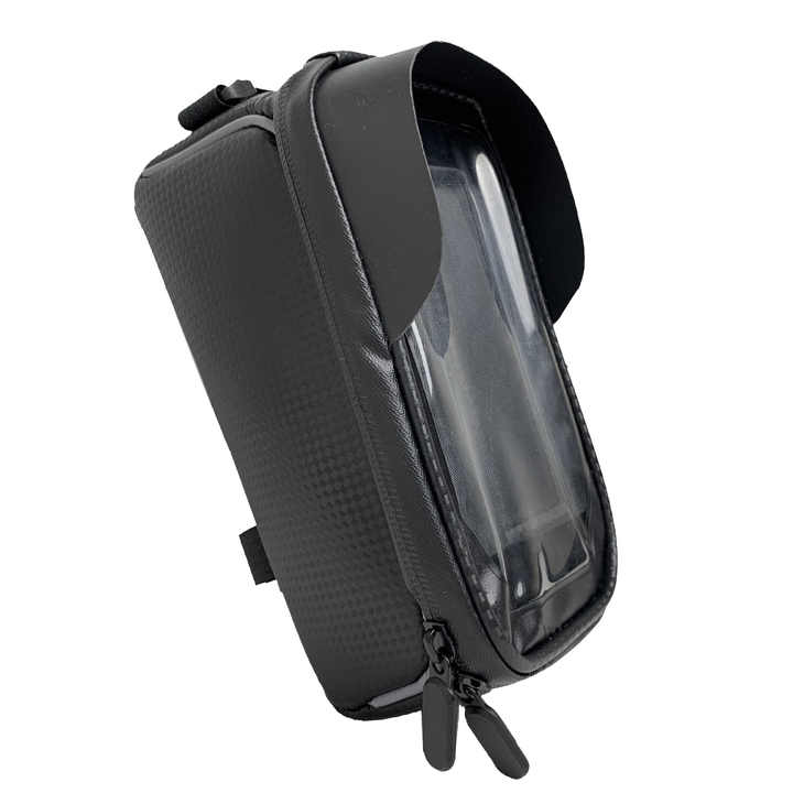 Waterproof Bicycle Phone Frame Bag with Sun Visor, TPU Touchscreen, and Storage Pockets for Road and Mountain V888-ELOSUNG13761