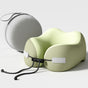 Green Portable U-Shaped Memory Foam Travel Pillow - Ergonomic Neck Support for Airplane, Car, Office - V888-ELOSUNG13827
