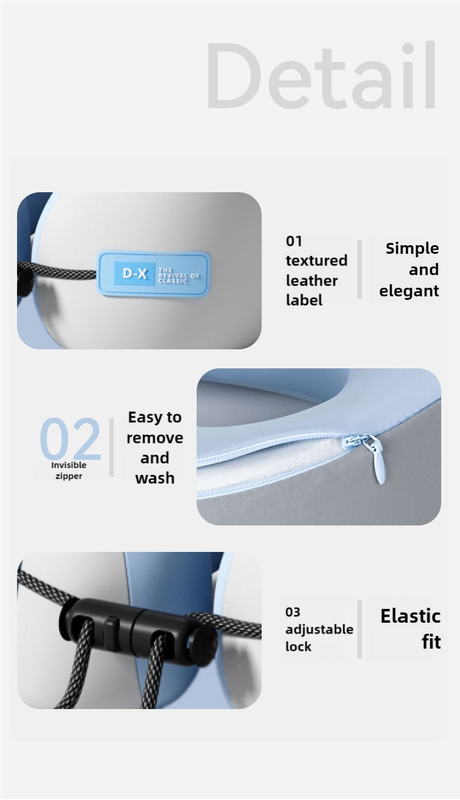 Green Portable U-Shaped Memory Foam Travel Pillow - Ergonomic Neck Support for Airplane, Car, Office - V888-ELOSUNG13827