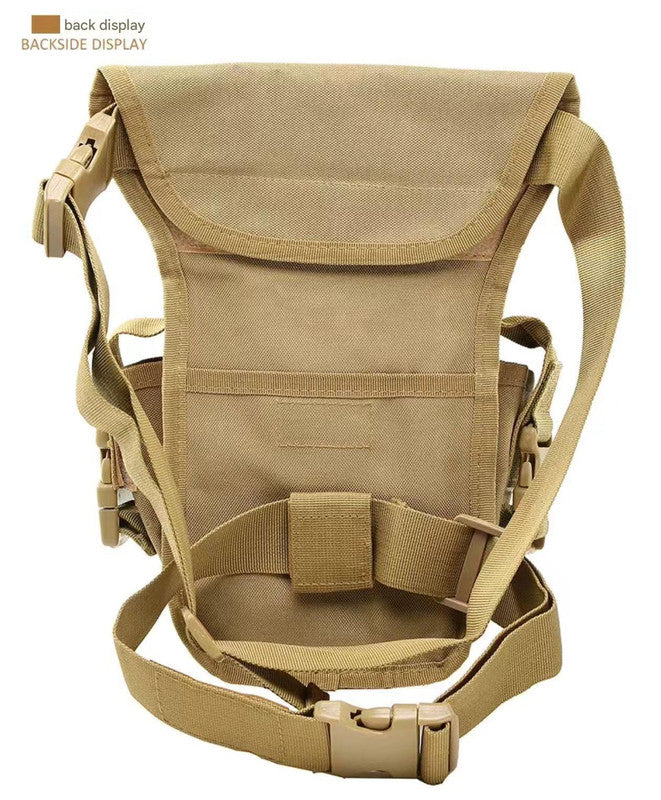 Black Tactical Outdoor Leg Bag - 900D Durable Multi-Layer Waist Pack for Cycling, Fishing, and Security V888-ELOSUNG13906