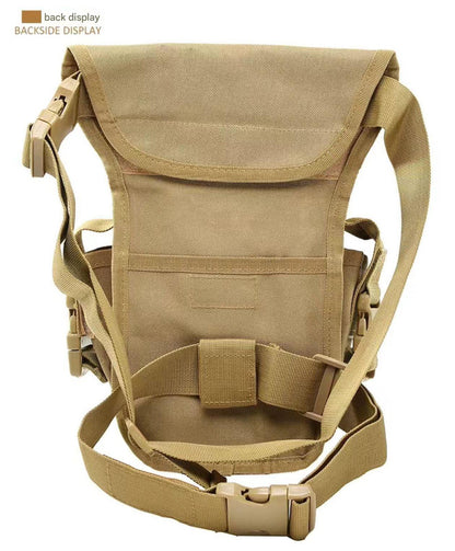 Black Tactical Outdoor Leg Bag - 900D Durable Multi-Layer Waist Pack for Cycling, Fishing, and Security V888-ELOSUNG13906