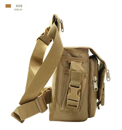 Black Tactical Outdoor Leg Bag - 900D Durable Multi-Layer Waist Pack for Cycling, Fishing, and Security V888-ELOSUNG13906