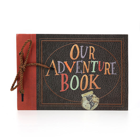 26*18CM 2 Pcs Vintage DIY Scrapbook Photo Album - Our Adventure Book for Travel and Memories V888-ELOSUNG13918